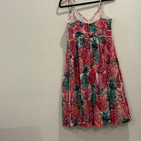 J. Crew Colorful Pineapple Print Midi Dress - Picture 4 of 7